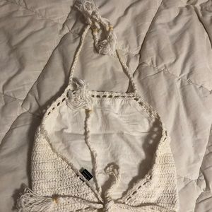 Knitted Top with open back